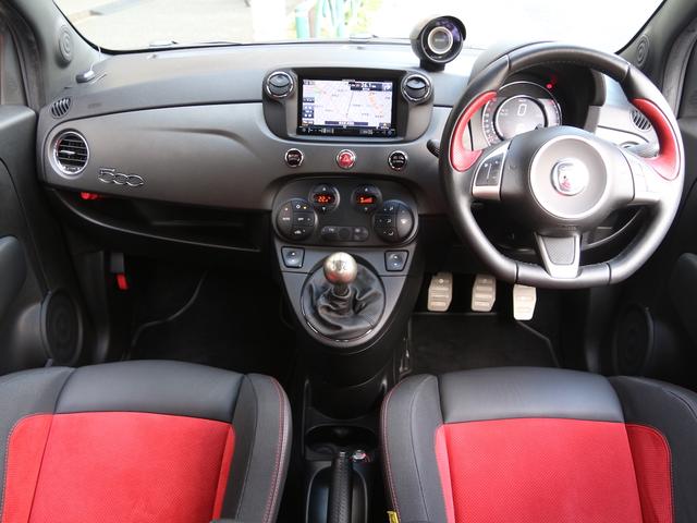 アバルト595 コンペティツィオーネ 禁煙車 7V型ワイドVGA地上デジタルTVナビ バックカメラ 純正オプションドライブレコーダー アームレスト キセノンヘッドライト ブレンボ製4ポッドフロントブレーキキャリパー 純正17インチAW(6枚目)
