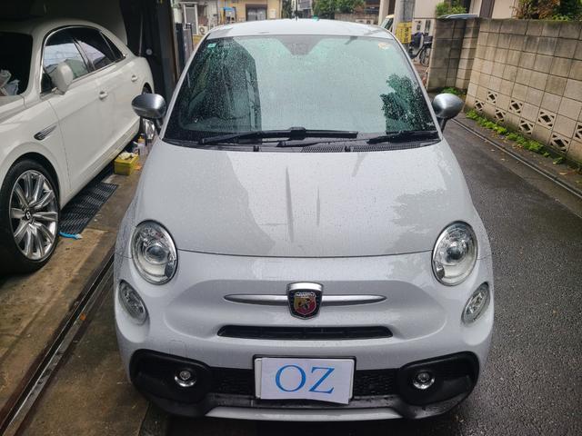 アバルト595 ツーリズモ 認定中古車 黒革シート ナビTVETCバックカメラ サイドバイザー スモークフィルム リヤコーナーセンサー USB 保証書 記録簿 取説(51枚目)