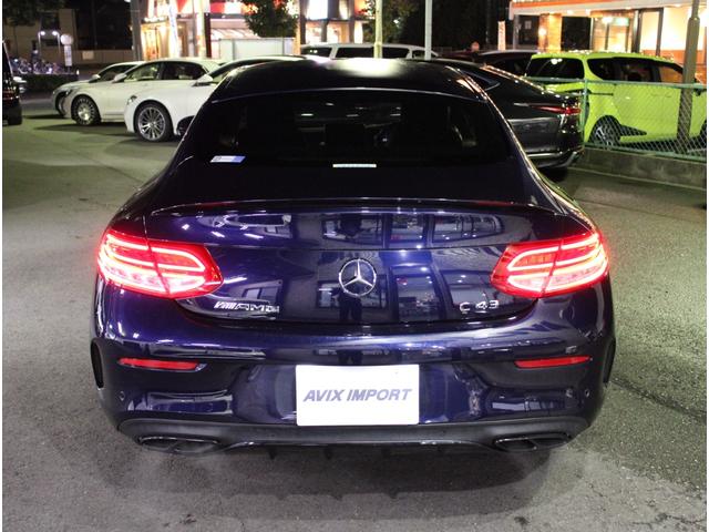 Ｃクラス Ｃ４３　４マチッククーペ　黒革　パナメリカ－ナグリル　レーダーセーフ　ナビ　フルセグＴＶ　Ｂカメラ　ＨＵＤ　ＰＴＳ　Ｂｕｒｍｅｓｔｅｒ　エアバランスＰＫＧ　ＡＣＣ　ＬＥＤヘッドライト　ＡＭＧ１９ＡＷ　前後ドラレコ　弊社買取直販（4枚目）