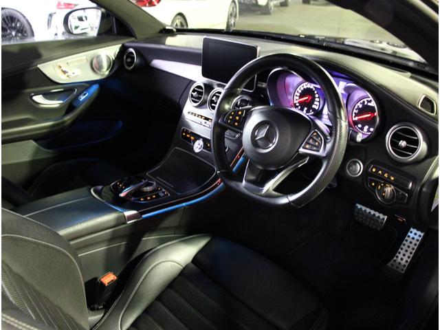 Ｃクラス Ｃ４３　４マチッククーペ　黒革　パナメリカ－ナグリル　レーダーセーフ　ナビ　フルセグＴＶ　Ｂカメラ　ＨＵＤ　ＰＴＳ　Ｂｕｒｍｅｓｔｅｒ　エアバランスＰＫＧ　ＡＣＣ　ＬＥＤヘッドライト　ＡＭＧ１９ＡＷ　前後ドラレコ　弊社買取直販（5枚目）