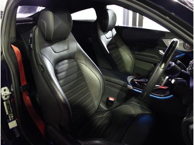 Ｃクラス Ｃ４３　４マチッククーペ　黒革　パナメリカ－ナグリル　レーダーセーフ　ナビ　フルセグＴＶ　Ｂカメラ　ＨＵＤ　ＰＴＳ　Ｂｕｒｍｅｓｔｅｒ　エアバランスＰＫＧ　ＡＣＣ　ＬＥＤヘッドライト　ＡＭＧ１９ＡＷ　前後ドラレコ　弊社買取直販（6枚目）