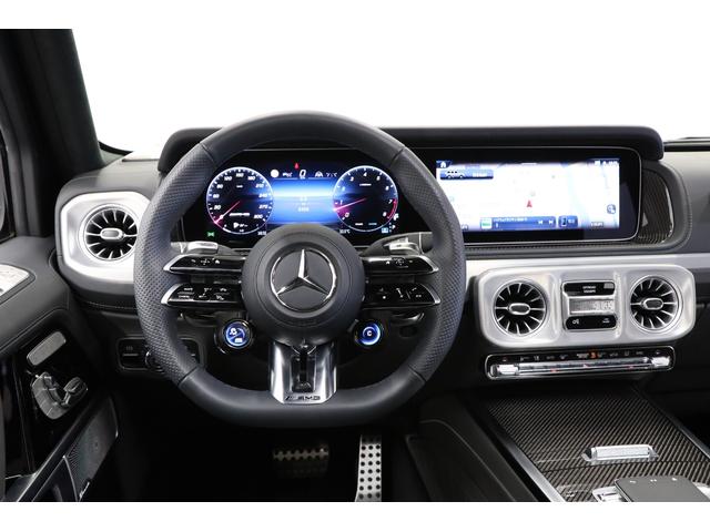 Ｇクラス Ｇ６３　ローンチエディション　グレー／黒革　純正２１インチＡＷ　ナイトＰＫＧ　スモークＬＥＤライト　サンルーフ　カーボントリム　ダイヤモンドステッチ　マッサージ機能　ベンチレーター　ブルメスター　ＭＭＢＵＸ　ＡＲナビ　全周囲カメラ（8枚目）