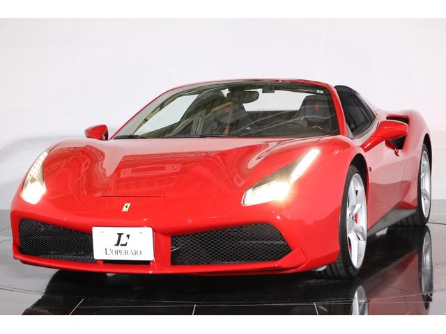 488スパイダー ベースグレード 左H 1オーナー 黒革 純正20インチアルミ フロントリフト レッドキャルパー キセノン カーボンステアリング/センターブリッジ/ドアパネル 七宝焼 純正HDDナビ バックカメラ 前後パークセンサー(45枚目)