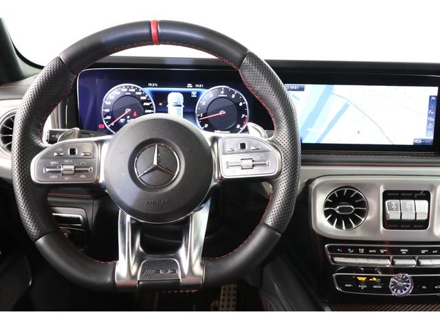 Ｇクラス Ｇ６３　ＡＭＧレザーエクスクルーシブパッケージ　エディション１　左Ｈ　黒／赤革　ＡＭＧ世田谷特注　２２インチ鍛造ＡＷ　スモークＬＥＤライト　サンルーフ　レッドカーボントリム　ダイヤモンドステッチ　マッサージ機能　ベンチレーター　ブルメスター（11枚目）