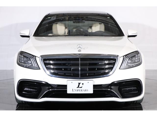 Sクラス S63 4マチック+ロング 後期モデル 有償色 白革 ショーファーPKG 20インチ鍛造アルミ パノラマルーフ LEDヘッドライト マッサージ機能 ベンチレーター ブルメスター リアエンタメ 純正HDDナビ 全周囲カメラ 地デジ(18枚目)