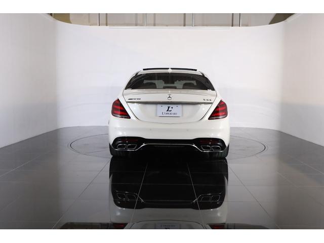 Sクラス S63 4マチック+ロング 後期モデル 有償色 白革 ショーファーPKG 20インチ鍛造アルミ パノラマルーフ LEDヘッドライト マッサージ機能 ベンチレーター ブルメスター リアエンタメ 純正HDDナビ 全周囲カメラ 地デジ(32枚目)