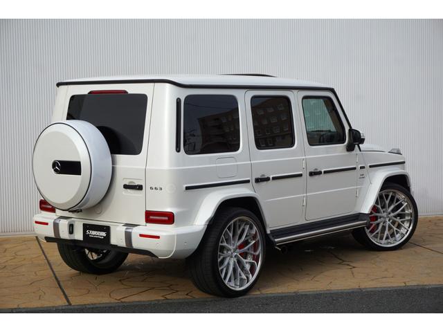 Gクラス G63 AMGレザーエクスクルーシブパッケージ レザーエクスクルーシブPKG HYPERFORGED24 リアエンターHDMI 電動ステップ Fリップ 4本出しマフラー A/Cアンビテント IIDモーションビーム カーボンインテリアPKG(9枚目)