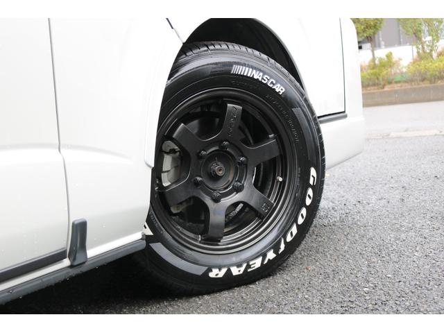 ハイエースバン スーパーGL ダークプライムII RAYS16インチアルミグッドイヤーナスカータイヤフロントスポイラーFLEXLEDテールオーバーフェンダーローダウンカロッツェリアナビETCドライブレコーダーベッドキット防虫ネッリアフィルム(53枚目)