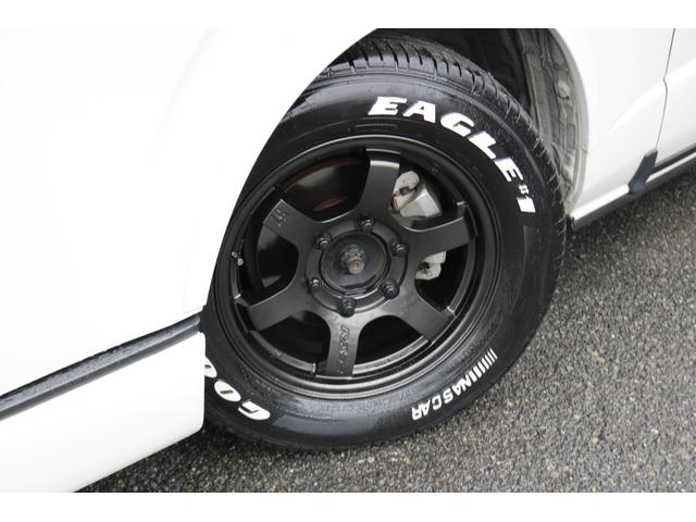 ハイエースバン スーパーGL ダークプライムII RAYS16インチアルミグッドイヤーナスカータイヤフロントスポイラーFLEXLEDテールオーバーフェンダーローダウンカロッツェリアナビETCドライブレコーダーベッドキット防虫ネッリアフィルム(56枚目)