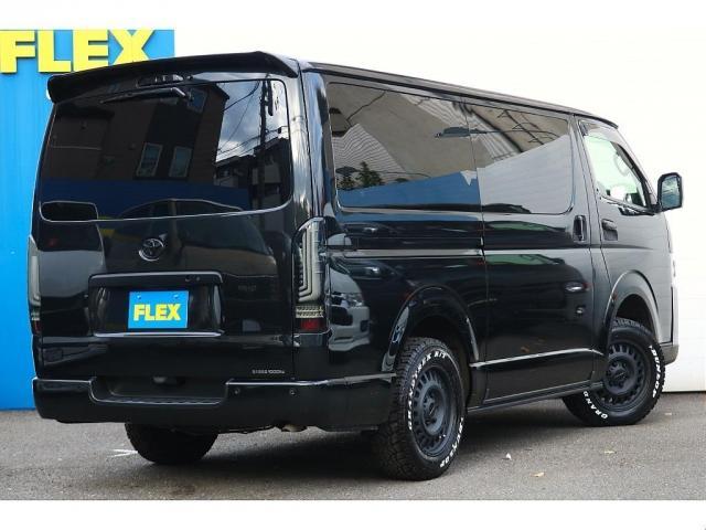 ハイエースバン スーパーＧＬ　ダークプライムＩＩ　カロッツェリアディスプレイオーディオＥＴＣ２．０フリップダウンモニタールーフスピーカーＦＬＥＸ１６インチアルミダンロップタイヤＴ－ＦｏｒｃｅスポイラーＦＬＥＸＬＥＤテールメッキ部マッドブラック塗装（8枚目）