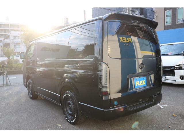 ハイエースバン スーパーＧＬ　ダークプライムＩＩ　カロッツェリアディスプレイオーディオＥＴＣ２．０フリップダウンモニタールーフスピーカーＦＬＥＸ１６インチアルミダンロップタイヤＴ－ＦｏｒｃｅスポイラーＦＬＥＸＬＥＤテールメッキ部マッドブラック塗装（12枚目）