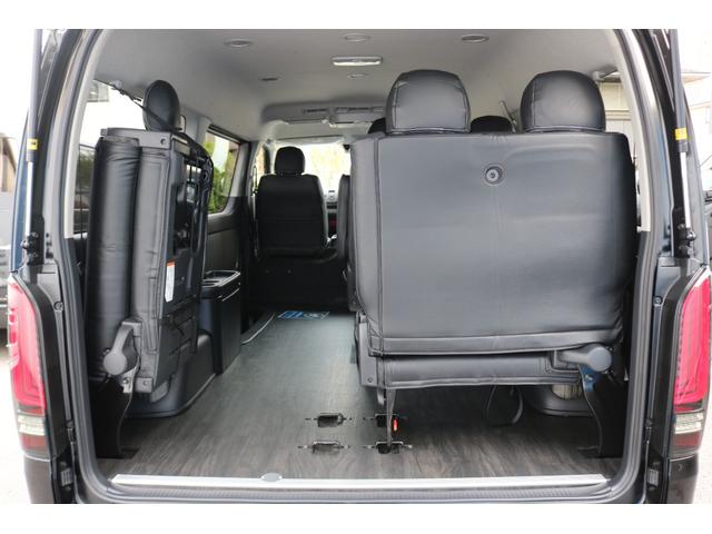 ハイエースワゴン ＧＬ　ロング　ＢＩＧ－ＸナビＥＴＣ２．０フリップダウンモニターＦＬＥＸインテリアパネルステアリングシートカバー床張り施工ＦＬＥＸ１７インチアルミナスカータイヤフロントスポイラーオーバーフェンダーＦＬＥＸテール（25枚目）