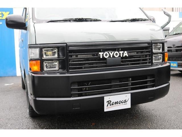 ハイエースワゴン GL Renocaコーストライン角目4灯メッキ部マッドブラック塗装FLEX16インチアルミTOYOタイヤFLEXLEDテールオーバーフェンダーカロッツェリアナビETCフリップダウンモニターシートカバー(7枚目)