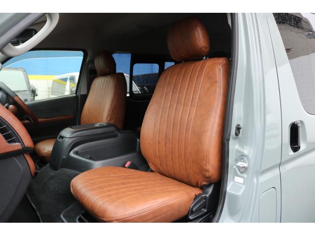 ハイエースワゴン GL Renocaコーストライン角目4灯メッキ部マッドブラック塗装FLEX16インチアルミTOYOタイヤFLEXLEDテールオーバーフェンダーカロッツェリアナビETCフリップダウンモニターシートカバー(17枚目)