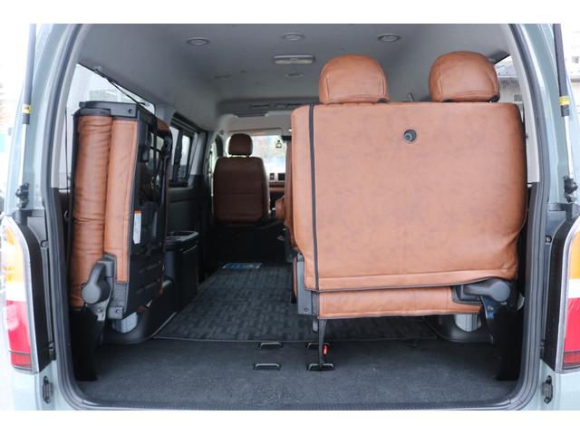 ハイエースワゴン GL Renocaコーストライン角目4灯メッキ部マッドブラック塗装FLEX16インチアルミTOYOタイヤFLEXLEDテールオーバーフェンダーカロッツェリアナビETCフリップダウンモニターシートカバー(25枚目)