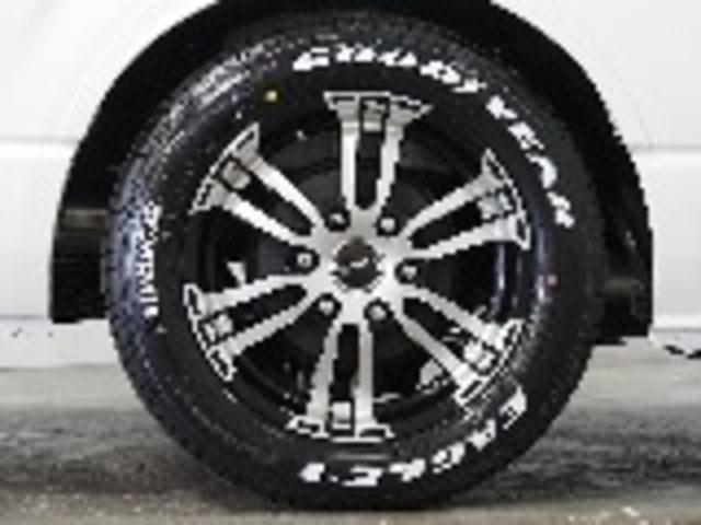 ハイエースワゴン ＧＬ　ロング　内装架装ｖａｒｉｏｕｓシートカバーＢＩＧ－ＸナビＥＴＣ２．０ＨＤＭＩフリップダウンモニターフロントスポイラーオーバーフェンダーＦＬＥＸＬＥＤテールローダウンＦＬＥＸ１７インチアルミナスカータイヤ（36枚目）