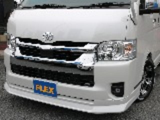 ハイエースワゴン ＧＬ　ロング　内装架装ｖａｒｉｏｕｓシートカバーＢＩＧ－ＸナビＥＴＣ２．０ＨＤＭＩフリップダウンモニターフロントスポイラーオーバーフェンダーＦＬＥＸＬＥＤテールローダウンＦＬＥＸ１７インチアルミナスカータイヤ（38枚目）
