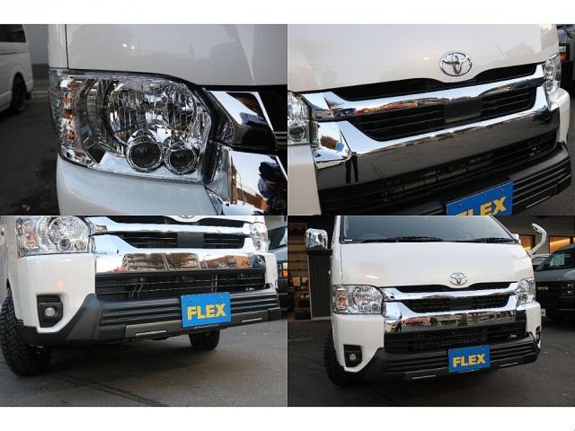 ハイエースワゴン ＧＬ　シートアレンジｎｅｃｒｏｓｓ床張り施工ＢＩＧ－ＸナビＥＴＣ２．０フリップダウンモニターシートカバーＴ－ＦｏｒｃｅスポイラーオーバーフェンダーＴＯＹＯタイヤＦＬＥＸ１６インチアルミＦＬＥＸＬＥＤテール（17枚目）
