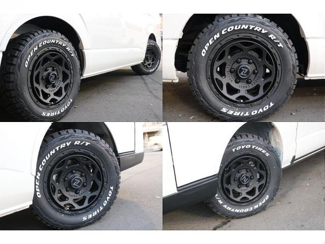 ハイエースワゴン ＧＬ　シートアレンジｎｅｃｒｏｓｓ床張り施工ＢＩＧ－ＸナビＥＴＣ２．０フリップダウンモニターシートカバーＴ－ＦｏｒｃｅスポイラーオーバーフェンダーＴＯＹＯタイヤＦＬＥＸ１６インチアルミＦＬＥＸＬＥＤテール（20枚目）