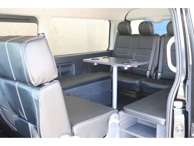 ハイエースワゴン ＧＬ　シートアレンジｎｅｃｒｏｓｓ床張り施工ＢＩＧ－ＸナビＥＴＣ２．０フリップダウンモニターシートカバーＴ－ＦｏｒｃｅスポイラーオーバーフェンダーＴＯＹＯタイヤＦＬＥＸ１６インチアルミＦＬＥＸＬＥＤテール（24枚目）