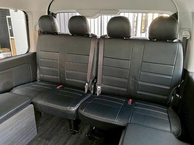 ハイエースワゴン ＧＬ　シートアレンジｎｅｃｒｏｓｓ床張り施工ＢＩＧ－ＸナビＥＴＣ２．０フリップダウンモニターシートカバーＴ－ＦｏｒｃｅスポイラーオーバーフェンダーＴＯＹＯタイヤＦＬＥＸ１６インチアルミＦＬＥＸＬＥＤテール（28枚目）