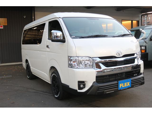 ハイエースワゴン ＧＬ　シートアレンジｎｅｃｒｏｓｓ床張り施工ＢＩＧ－ＸナビＥＴＣ２．０フリップダウンモニターシートカバーＴ－ＦｏｒｃｅスポイラーオーバーフェンダーＴＯＹＯタイヤＦＬＥＸ１６インチアルミＦＬＥＸＬＥＤテール（36枚目）