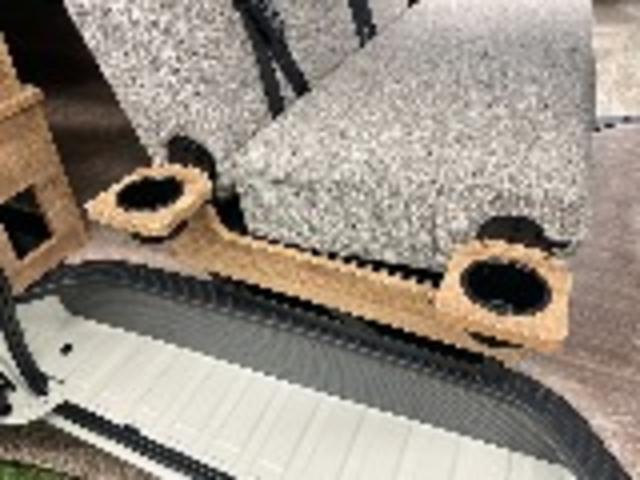 ハイエースバン ロングDX キャンピングWoodVillageメッキ部マッドブラック塗装FLEXテールシートカバーFLEX16インチアルミTOYOタイヤオーバーフェンダーT-Forcスポイラー床張り施工BIG-XナビETC2.0(25枚目)