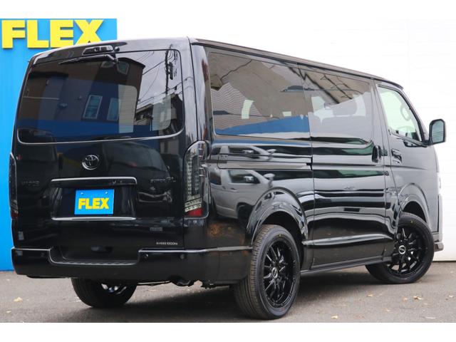 ハイエースバン スーパーＧＬ　ダークプライムＩＩ　アルパイン　ＢＩＧ－Ｘ１１インチナビメカレスＥＴＣ２．０ベッドキットＦＬＥＸボンネットフロントスポイラーオーバーフェンダーＬＥＤテールＦＬＥＸ１８インチアルミヨコハマタイヤメッキ部ブラック塗装（6枚目）