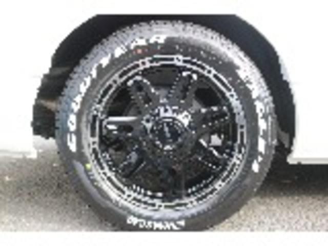 ハイエースワゴン ＧＬ　ａｃｒｏｓｓＦＬＥＸフロントスポイラーＦＬＥＸ１７インチアルミナスカータイヤローダウンオーバーフェンダーＦＬＥＸＬＥＤテールカロッツェリアナビＥＴＣフリップダウンモニター床張り施工（29枚目）