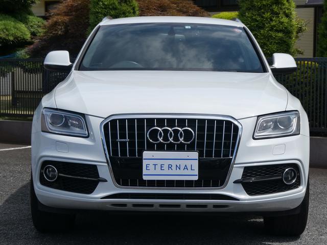 Ｑ５ ２．０ＴＦＳＩクワトロ　禁煙　４ＷＤ　スマートキー　Ｓ記録４枚　アイスト　ハーフレザー　パワーシート　ＢＴ　地デジ　純正１９ＡＷ　ＢＳカメ　ＦＲソナー　電動トランク　パドル　ヒルアシスト　ＨＩＤ　ルーフレール　社外レーダー（2枚目）