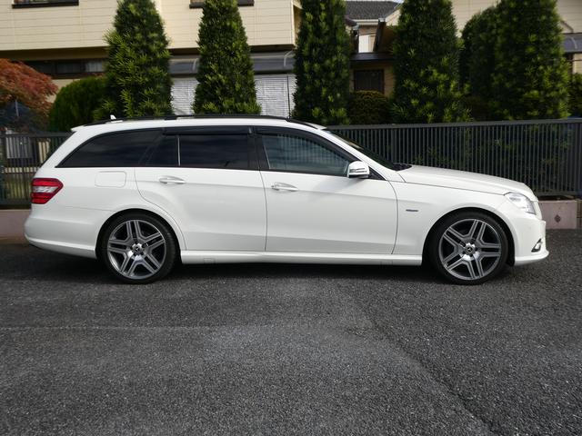 Eクラスステーションワゴン E250CGIブルーエフィシェンシーワゴン スマートキー Rエアサス交換済 整備記録7枚 黒革 SH パワーシート HDDナビ フルセグ BT 純正19インチAW Bカメ FRソナー 電動トランク HID ルーフレール Dレコ前後 ETC(5枚目)