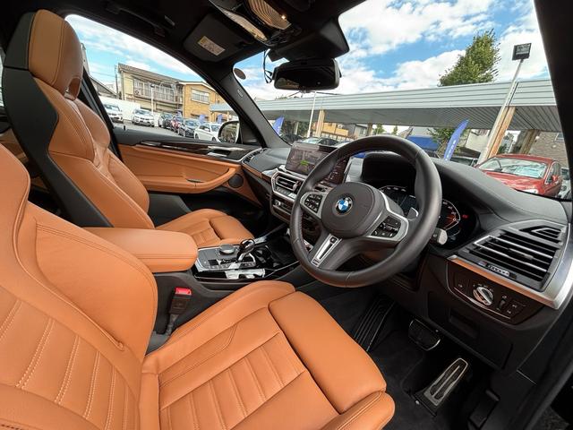 X3 M40d 認定中古車 茶革 サンルーフ ワンオーナー 禁煙車 Mレッドブレーキ(10枚目)