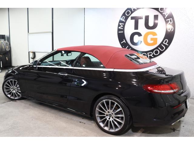 Cクラス C180カブリオレスポーツ レザEXC/RSP 1オ-ナ 赤本革&Sヒータ&エアスカ-フ 赤幌 HUD ナビTV BT音楽 Bカメラ PTS DSRC AMGエアロ/19AW ダイナミックS LEDヘッドライト 9AT 2年保証(16枚目)