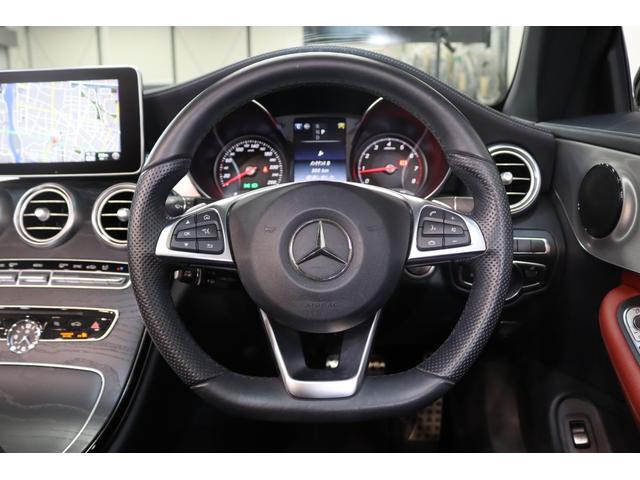 Cクラス C180カブリオレスポーツ レザEXC/RSP 1オ-ナ 赤本革&Sヒータ&エアスカ-フ 赤幌 HUD ナビTV BT音楽 Bカメラ PTS DSRC AMGエアロ/19AW ダイナミックS LEDヘッドライト 9AT 2年保証(24枚目)