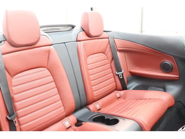 Cクラス C180カブリオレスポーツ レザEXC/RSP 1オ-ナ 赤本革&Sヒータ&エアスカ-フ 赤幌 HUD ナビTV BT音楽 Bカメラ PTS DSRC AMGエアロ/19AW ダイナミックS LEDヘッドライト 9AT 2年保証(26枚目)