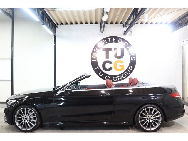 Cクラス C180カブリオレスポーツ レザEXC/RSP 1オ-ナ 赤本革&Sヒータ&エアスカ-フ 赤幌 HUD ナビTV BT音楽 Bカメラ PTS DSRC AMGエアロ/19AW ダイナミックS LEDヘッドライト 9AT 2年保証(36枚目)