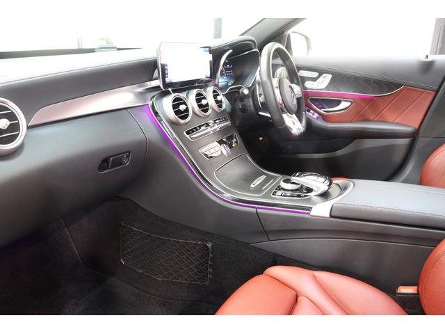 Cクラス C43 4マチック RSP 後期型 MEコネ 赤本革 パノSR HUD 純ナビTV スマホ連携 ブルメスター Bカメラ PTS DSRC ハンズフリA エアバランスP AMGエアロ&19AW AMGライドCサス 2年保証(3枚目)