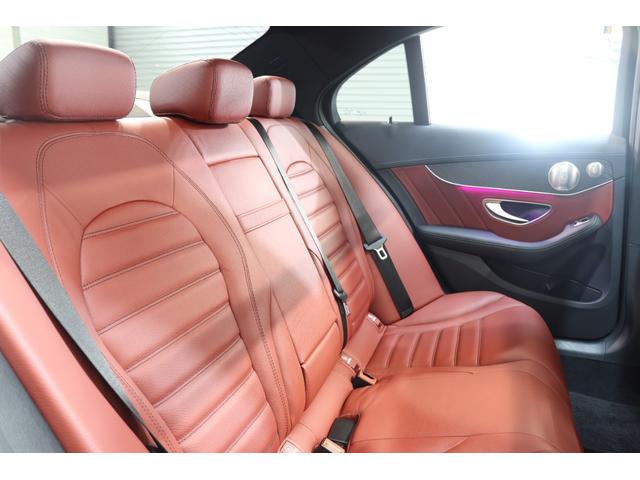 Cクラス C43 4マチック RSP 後期型 MEコネ 赤本革 パノSR HUD 純ナビTV スマホ連携 ブルメスター Bカメラ PTS DSRC ハンズフリA エアバランスP AMGエアロ&19AW AMGライドCサス 2年保証(28枚目)