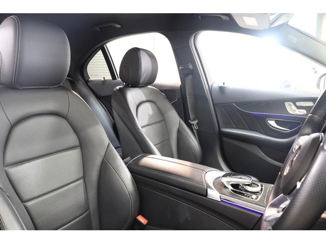 Cクラス C220dアバンギャルド AMGライン レーダーSP 後期型 MEコネ キーレスゴー 黒革&メモリーP&Sヒーター 純正ナビTV スマホ連携 Bカメラ PTS DSRC AMGエアロ&18AW LEDライト ダイナミックS 9AT 2年保証(27枚目)