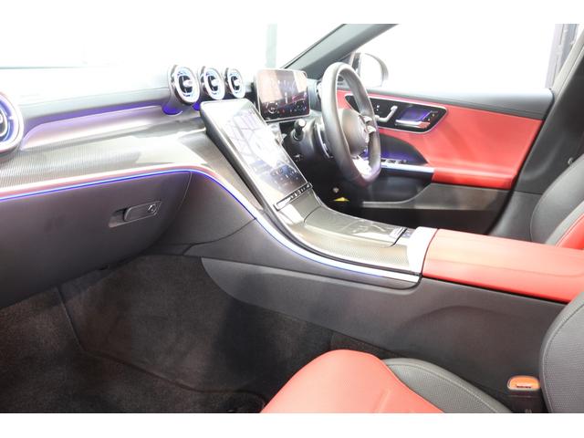 Cクラスステーションワゴン C43 4マチック RSP BSG搭載 赤/黒本革 ベンチレーター パノSR HUD MBUX/ARナビTV スマホ連携 ブルメスタ 360カメラ PTS 自動Rゲート AMGエアロ&19AW Rアクスルステア 2年保証(3枚目)