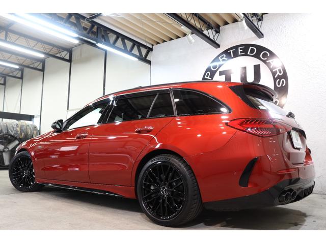 Cクラスステーションワゴン C43 4マチック RSP BSG搭載 赤/黒本革 ベンチレーター パノSR HUD MBUX/ARナビTV スマホ連携 ブルメスタ 360カメラ PTS 自動Rゲート AMGエアロ&19AW Rアクスルステア 2年保証(4枚目)