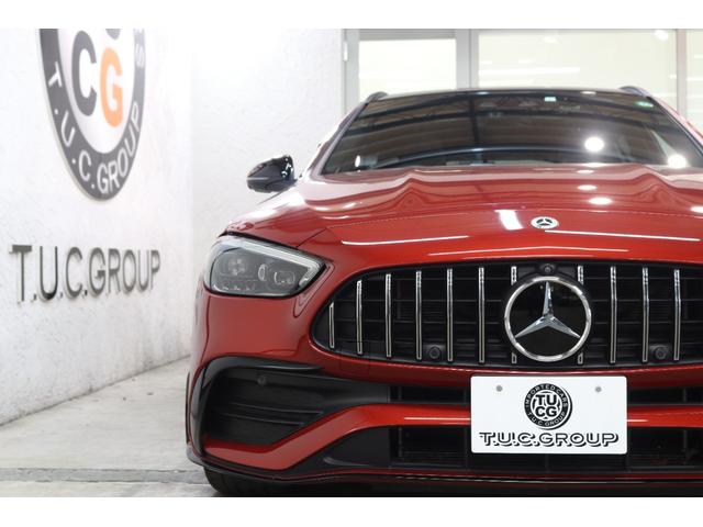 Cクラスステーションワゴン C43 4マチック RSP BSG搭載 赤/黒本革 ベンチレーター パノSR HUD MBUX/ARナビTV スマホ連携 ブルメスタ 360カメラ PTS 自動Rゲート AMGエアロ&19AW Rアクスルステア 2年保証(6枚目)