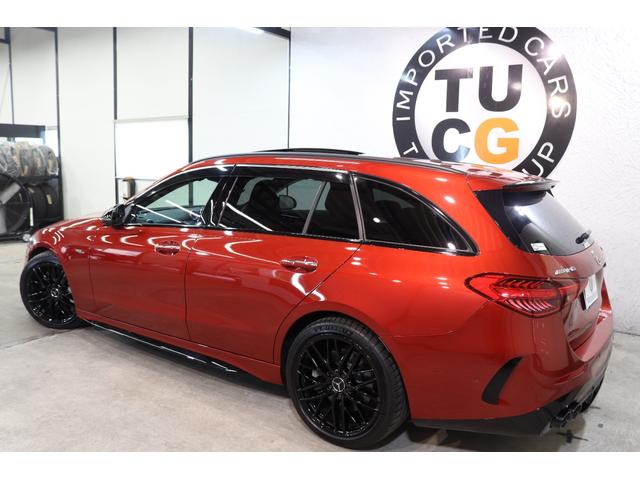 Cクラスステーションワゴン C43 4マチック RSP BSG搭載 赤/黒本革 ベンチレーター パノSR HUD MBUX/ARナビTV スマホ連携 ブルメスタ 360カメラ PTS 自動Rゲート AMGエアロ&19AW Rアクスルステア 2年保証(14枚目)