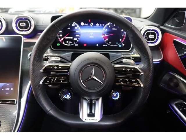 Cクラスステーションワゴン C43 4マチック RSP BSG搭載 赤/黒本革 ベンチレーター パノSR HUD MBUX/ARナビTV スマホ連携 ブルメスタ 360カメラ PTS 自動Rゲート AMGエアロ&19AW Rアクスルステア 2年保証(26枚目)