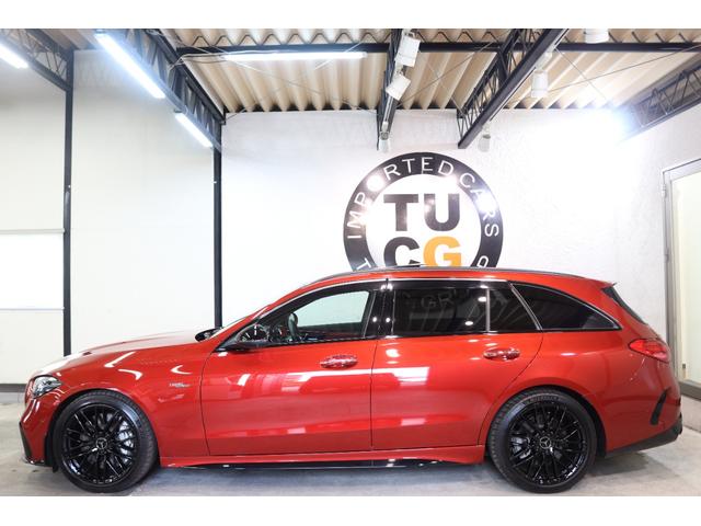 Cクラスステーションワゴン C43 4マチック RSP BSG搭載 赤/黒本革 ベンチレーター パノSR HUD MBUX/ARナビTV スマホ連携 ブルメスタ 360カメラ PTS 自動Rゲート AMGエアロ&19AW Rアクスルステア 2年保証(38枚目)