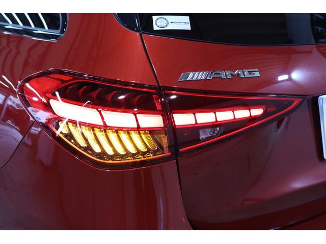 Cクラスステーションワゴン C43 4マチック RSP BSG搭載 赤/黒本革 ベンチレーター パノSR HUD MBUX/ARナビTV スマホ連携 ブルメスタ 360カメラ PTS 自動Rゲート AMGエアロ&19AW Rアクスルステア 2年保証(39枚目)