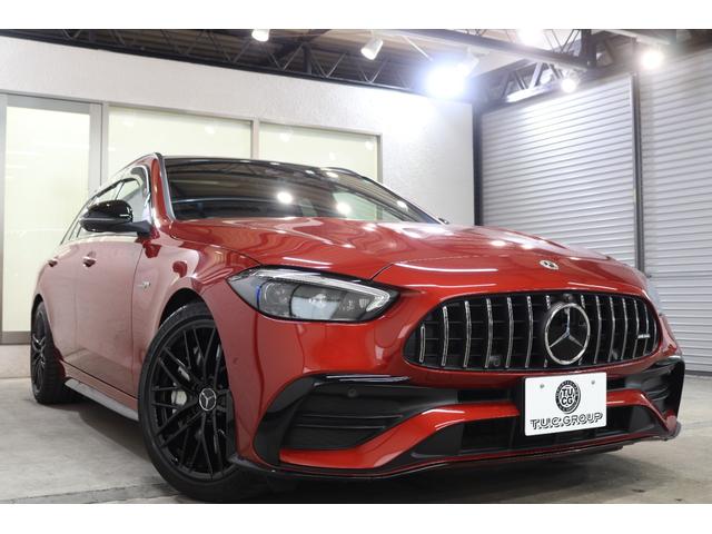 Cクラスステーションワゴン C43 4マチック RSP BSG搭載 赤/黒本革 ベンチレーター パノSR HUD MBUX/ARナビTV スマホ連携 ブルメスタ 360カメラ PTS 自動Rゲート AMGエアロ&19AW Rアクスルステア 2年保証(40枚目)