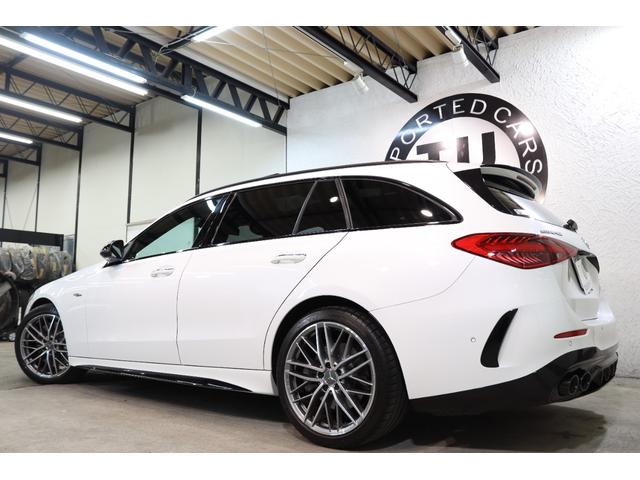 Ｃクラスステーションワゴン Ｃ４３　４マチック　ＲＳＰ　ＢＳＧ搭載　１オーナ　黒本革＆ベンチレーター　パノラマＳＲ　ＨＵＤ　ＭＢＵＸ／ＡＲナビＴＶ　スマホ連携　ブルメスター　３６０カメラ　ＰＴＳ　ＡＭＧエアロ＆１９ＡＷ　Ｒアクスルステア　２年保証付（4枚目）