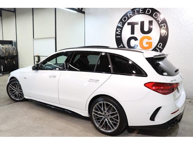 Ｃクラスステーションワゴン Ｃ４３　４マチック　ＲＳＰ　ＢＳＧ搭載　１オーナ　黒本革＆ベンチレーター　パノラマＳＲ　ＨＵＤ　ＭＢＵＸ／ＡＲナビＴＶ　スマホ連携　ブルメスター　３６０カメラ　ＰＴＳ　ＡＭＧエアロ＆１９ＡＷ　Ｒアクスルステア　２年保証付（14枚目）