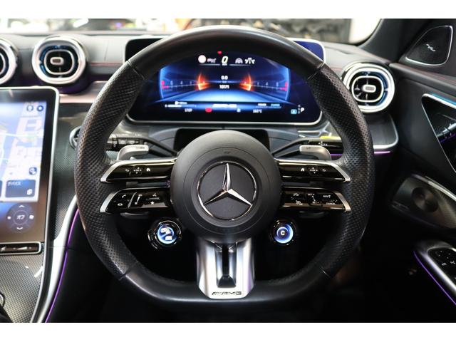 Ｃクラスステーションワゴン Ｃ４３　４マチック　ＲＳＰ　ＢＳＧ搭載　１オーナ　黒本革＆ベンチレーター　パノラマＳＲ　ＨＵＤ　ＭＢＵＸ／ＡＲナビＴＶ　スマホ連携　ブルメスター　３６０カメラ　ＰＴＳ　ＡＭＧエアロ＆１９ＡＷ　Ｒアクスルステア　２年保証付（26枚目）